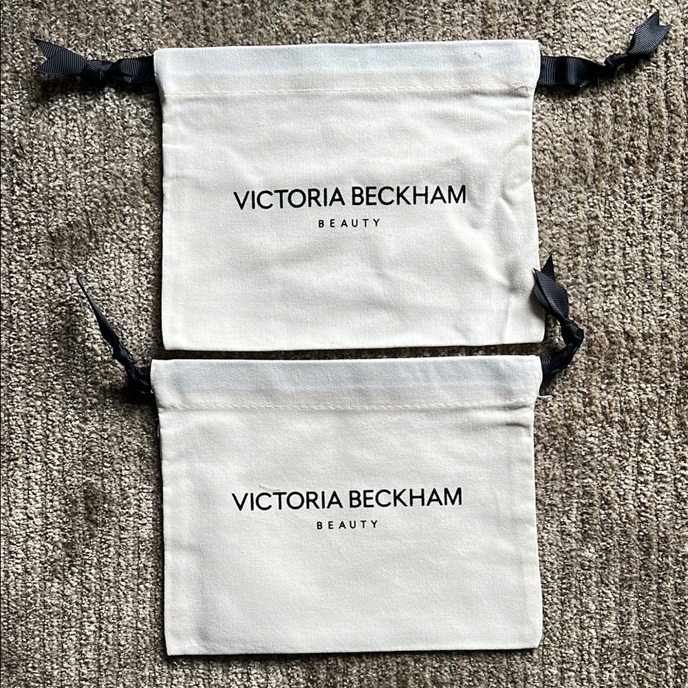 Victoria Beckham Beauty Canvas Bags with Black Ties